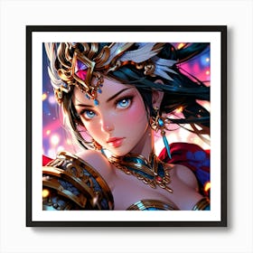 Default A Gracefully Fierce Anime Warrior Princess Her Intrica 0 (6) Art Print