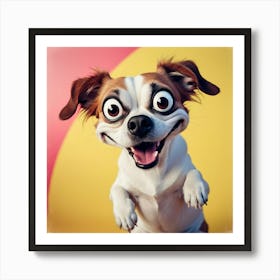 Happy Dog Art Print