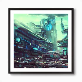 Futuristic City apocalyptic Art Print
