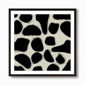 Black And White Organic Pattern Art Print