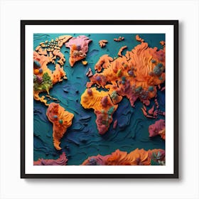 World Map 2 Art Print