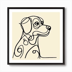 Dog Picasso style Art Print