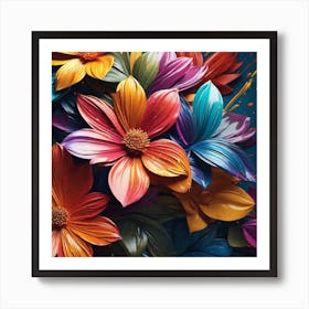 Colorful Flowers 25 Art Print