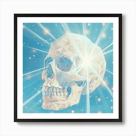 Skull With Starburst Art Print