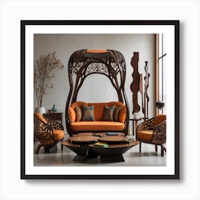 Living Room With Furniture Art Print