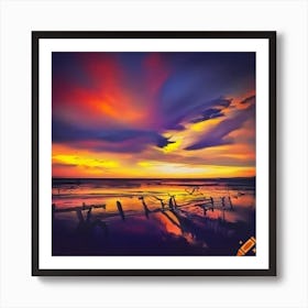 Sunset Beach Art Print