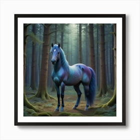 Horse In The Forest 8 Art Print