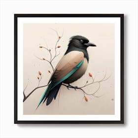 Bird On A Branch 7 Art Print