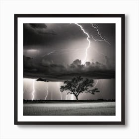 Lightning In The Sky 25 Art Print