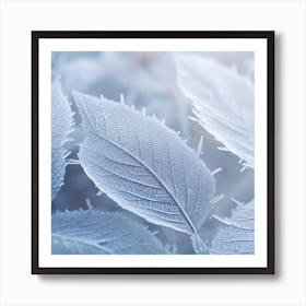 Frosty Leaves 5 Art Print