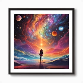 Space Painting Art Print