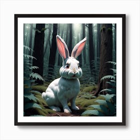 Rabbit In The Forest 16 Art Print