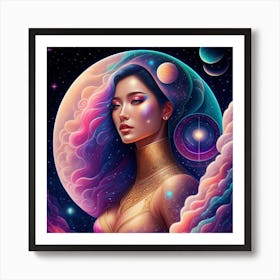 Galaxy Girl Art Print