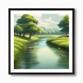 Landscape Painting 183 Art Print