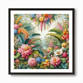 Tropical Garden 1 Art Print