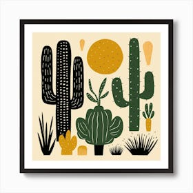 Cactus Set 3 Art Print