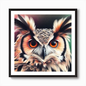 Owl Painting Art Print