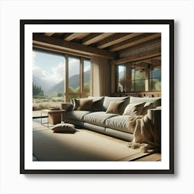 Living Room In The Mountains Art Print