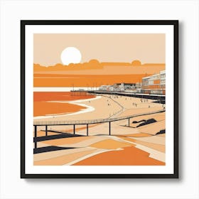 Default Abstract Illustration Of South end On Sea Beach Essex art print 1 Art Print