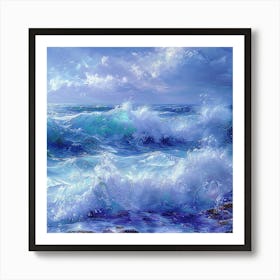 Ocean Crashing Waves Art Print