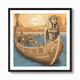 Egyptian Boat Art Print