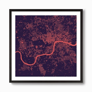 London in Purple/Night Art Print