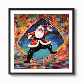 Santa Dance Art Print