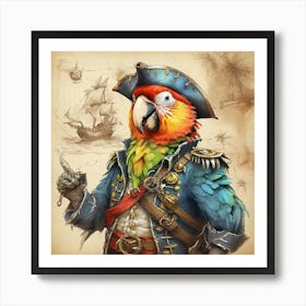 Pirate Parrot 6 Art Print