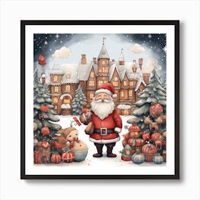 Christmas Santa 1 Art Print