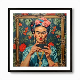 Frida Takes a Selfie Series 3 Art Print