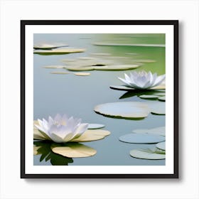 White Water Lily Art Print