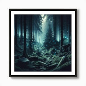 Dark Forest Art Print