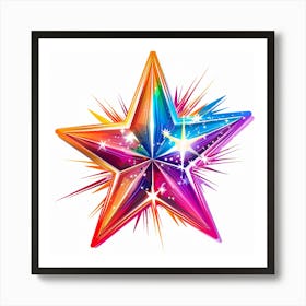 Colorful Star Art Print