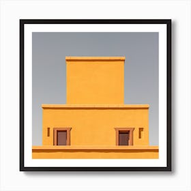 Top Of A Yellow House In Spain Summer Photography Art Print