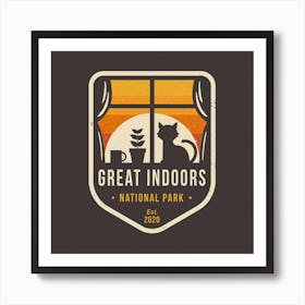 Great Indoors National Park Square Art Print