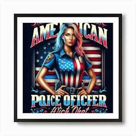 American Police Officer Art Print