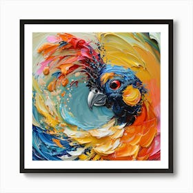 Colorful Parrot  - city wall art, colorful wall art, home decor, minimal art, modern wall art, wall art, wall decoration, wall print colourful wall art, decor wall art, digital art, digital art download, interior wall art, downloadable art, eclectic wall, fantasy wall art, home decoration, home decor wall, printable art, printable wall art, wall art prints, artistic expression, contemporary, modern art print, unique artwork, Art Print