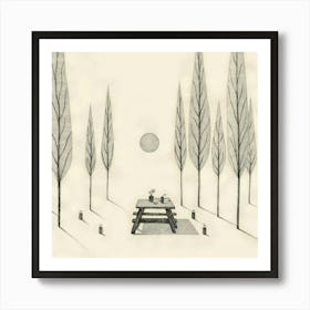 Picnic In The Park Art Print