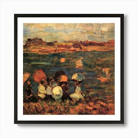 People On The Beach Art Print
