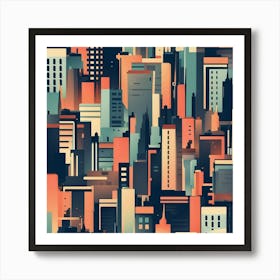 City Skyline 1 Art Print