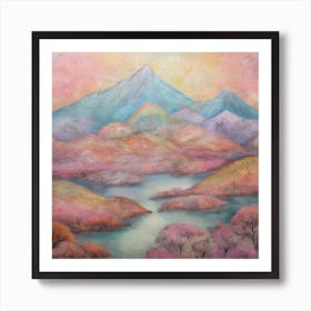 Mountain landscape Art Print