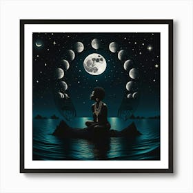 Moon In The Sky Art Print