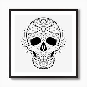 Mandala Skull 03 Art Print