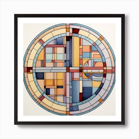 'Stained Glass Circle' Art Print