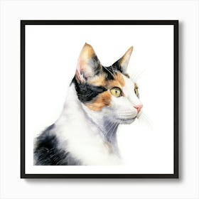 Japanese Bobtail Cat Portrait 2 Art Print