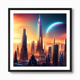 Futuristic City Art Print