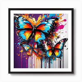 Butterfly Painting 44 Art Print