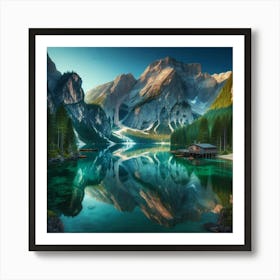 Lake In The Mountains 11 Art Print
