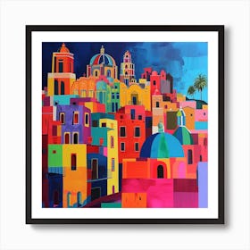 Abstract Travel Collection Mexico City Mexico 2 Art Print