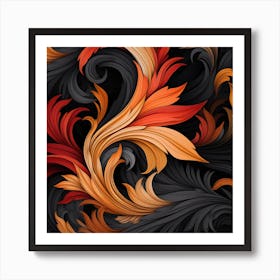 Abstract Floral Pattern 2 Art Print